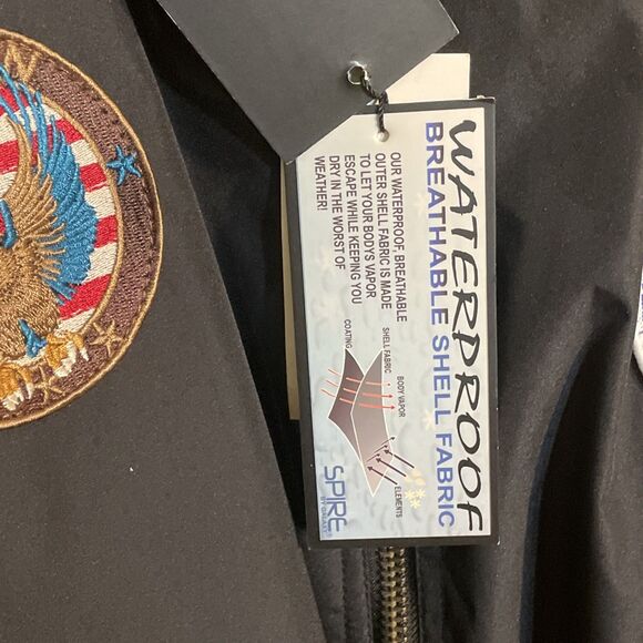 SPIRE Mens Flight Bomber Jacket Fighter Pilot Uniform Coat Patches 2xL - Picture 9 of 11